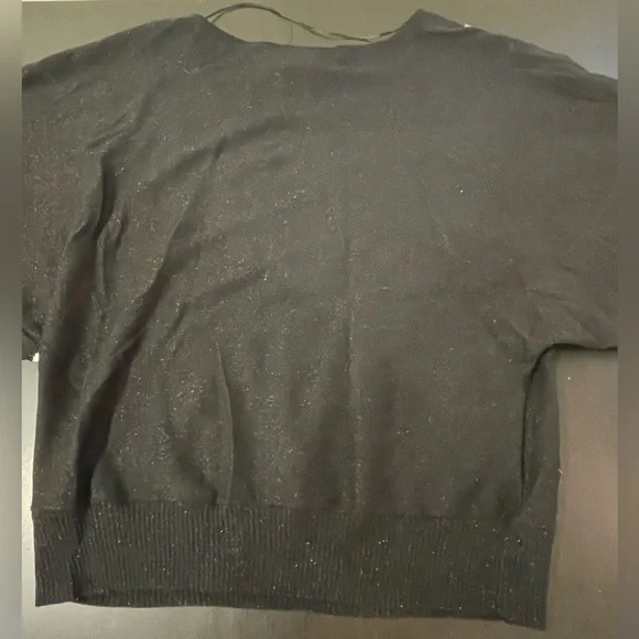 INC Floral Sequence Cotton Short Sleeve Sweater *Like New*. Size M - Picture 7 of 8